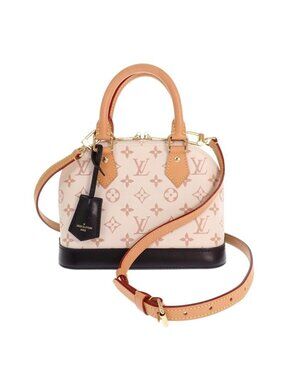 Louis Vuitton Alma 2-Way Bag Handbag Monogram Dune Beige Gold